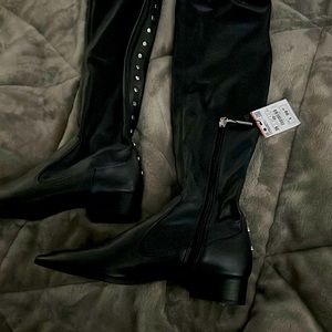 Over the knee studded Zara boots